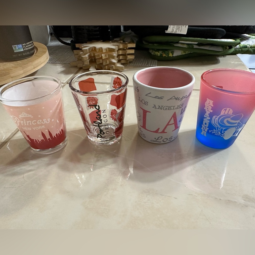4 shot glasses